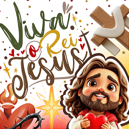 Azulejo - Viva o Rei Jesus - 10x10