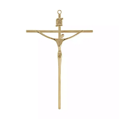 Crucifixo Estilizado - Dourado - 20cm - Parede