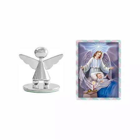 Adorno Anjo da Guarda - 3cm - Niquel