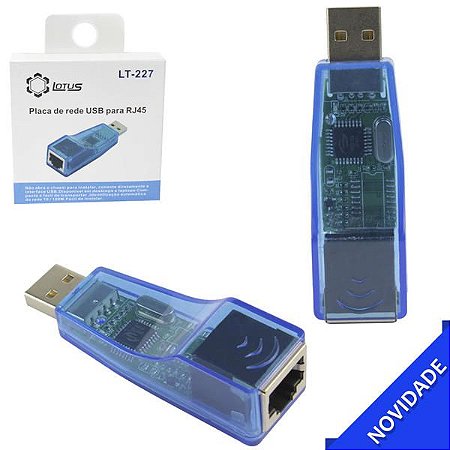 Adaptador USB para Rede Ethernet RJ45 10/100 Lotus LT-227