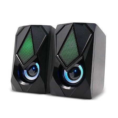 Caixa de Som 2.0 Gamer Multilaser 12W RMS RGB P2/USB SP951