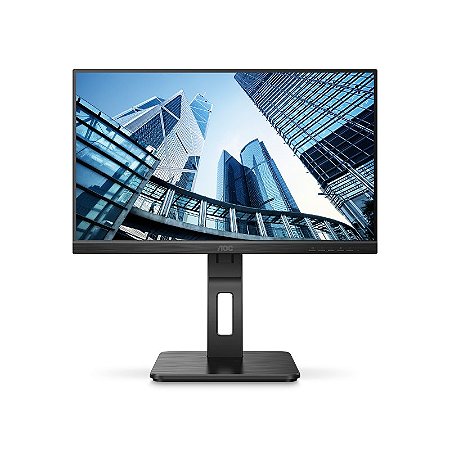 Monitor AOC 21.5" FullHD 75Hz IPS Base Ajustável HDMI/VGA/DP - 22P2ES