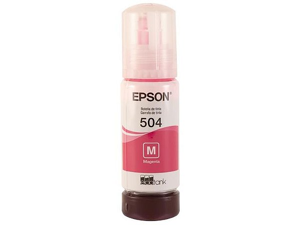 Refil Tinta Epson T504 Magenta Original EcoTank 70ml - Alto Rendimento