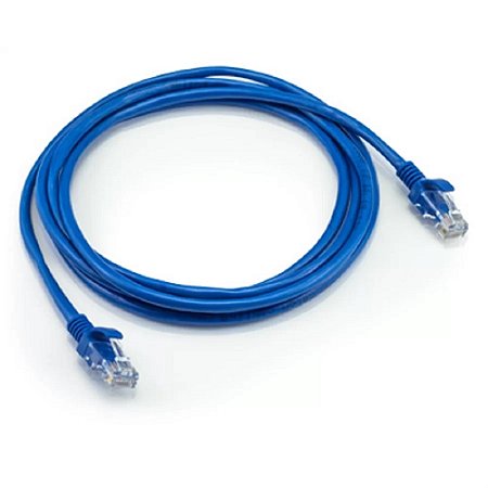 Patch Cord CAT5E Seclan 0,5m Azul CFTV CY-PC0.5M-5-BL