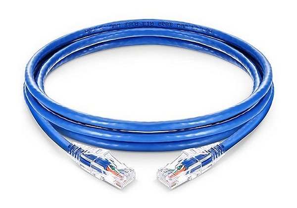 Patch Cord CAT6 Seclan Azul 0,5m CFTV CY-PC0.5M-6-26-BL