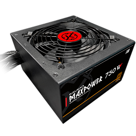 Fonte Kalkan MaxPower 750W ATX 80 Plus Bronze - Cabos Flat Pretos