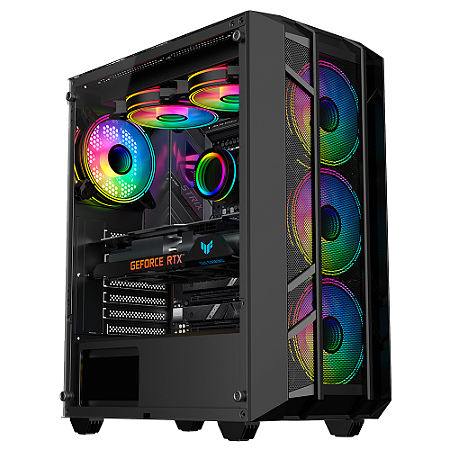Gabinete Gamer Kalkan Alfern Preto - Mid Tower KLK00034