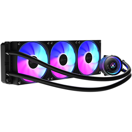 Water Cooler Kalkan Aura Lite 360mm ARGB Preto – Compatível Intel/AMD
