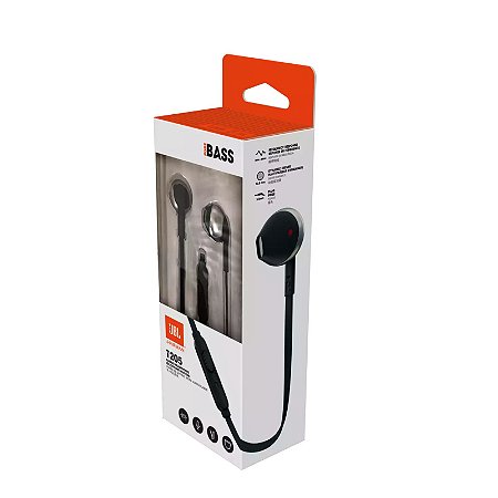 FONE DE OUVIDO JBL T205 PRETO