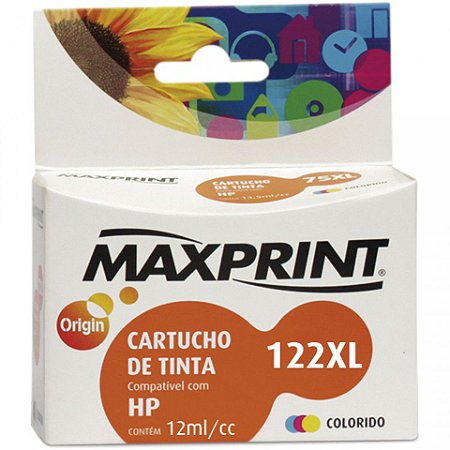 CARTUCHO MAXPRINT PARA HP COLOR (122XL) 12ML