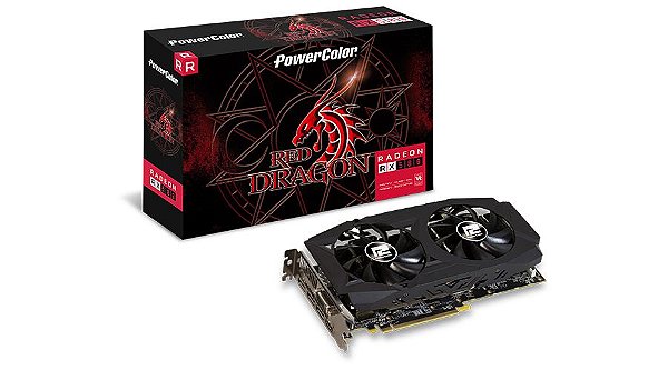 PLACA DE VÍDEO POWER COLOR RADEON RX580 8GB DDR5 256BITS