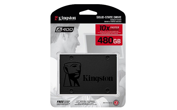 SSD 480GB SATA III 2.5" KINGSTON A400 SA400S37/480G