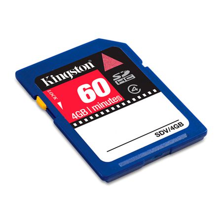 Cartão de Memória SD/SDHC p/ Vídeo 4 GB Kingston 4 MB/s