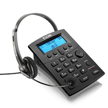 TELEFONE HEADSET ELGIN HST-8000 COM IDENTIFICADOR DE CHAMADA