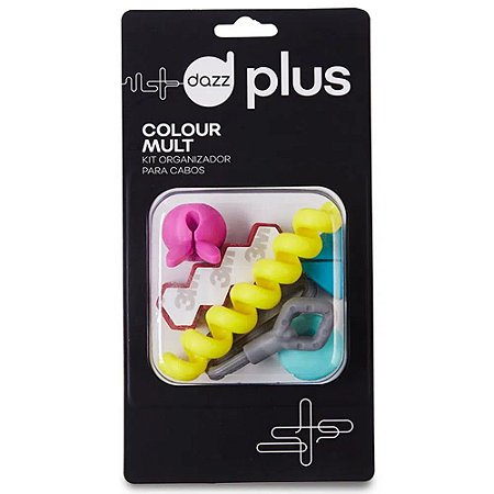 KIT ORGANIZADOR DE CABOS DAZZ PLUS COLOUR  MULT