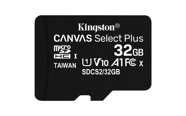 Cartão de memória Kingston microSD 32GB Canvas Select Plus Classe 10 - SDCS2/32GB