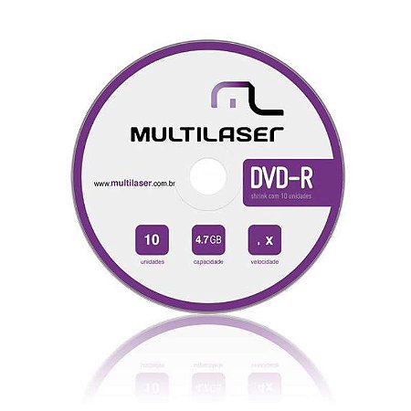 DVD-R MULTILASER  4.7GB 16X 10 UNIDADES DV038