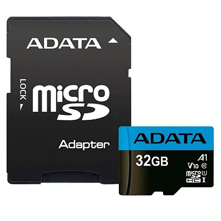 CARTÃO DE MEMÓRIA MICRO SD 32GB ADATA CLASSE 10 - COM ADAP