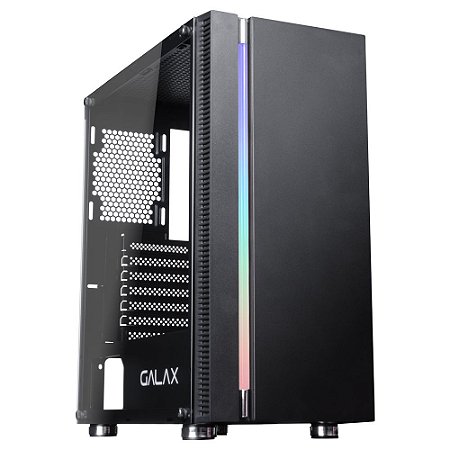 Gabinete Gamer Galax Quasar Preto RGB GX600 s/ Fonte