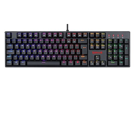 TECLADO MECÂNICO GAMER REDRAGON SURARA PRO RGB SWITCH OUTEMU BROWN ABNT2 K582RGB-PRO