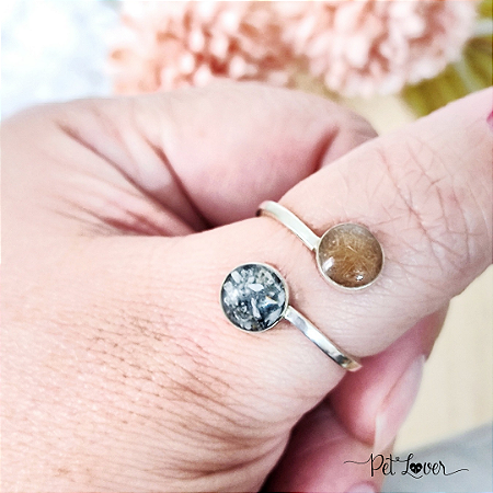 Anel Abraço com Pelinhos e Cinzas Prata 925