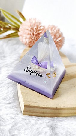 Pirâmide de Memórias em Resina — 5x5 cm