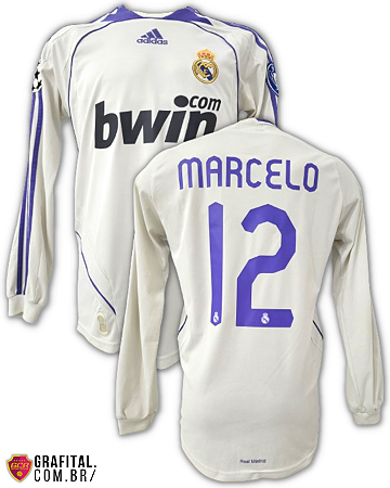Real Madrid 2007/2008 Tamanho P 74x49cm