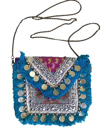 blue beaded bolsa