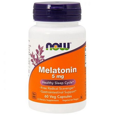 Melatonina Now Foods 5 mg 60 capsulas - Importada EUA (melatonin) - WF