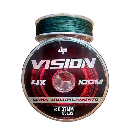 LINHA MULTIFILAMENTO VISION 4X - 0.37 MM - DARK GREEN - 100 M - ALBATROZ