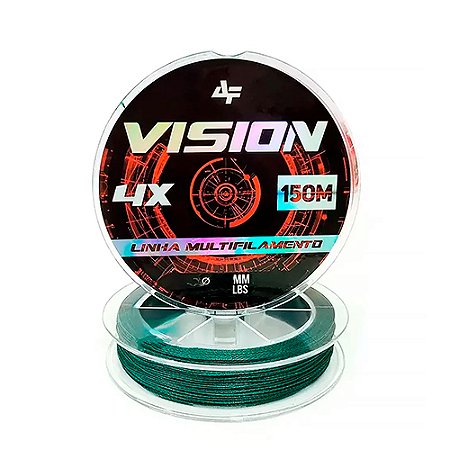 LINHA MULTIFILAMENTO VISION 4X - 0.37 MM - 55 LB - DARK GREEN - 150 M - ALBATROZ