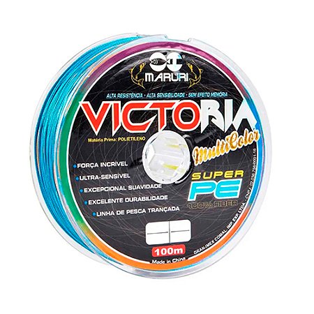 LINHA MULTIFILAMENTO VICTORIA 8X - MULTICOLOR - 0,40 MM - 100 M - MARURI