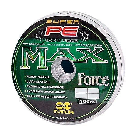 LINHA MULTIFILAMENTO MAX FORCE 4X - 0,30 MM - 100 M - MARURI