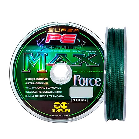 LINHA MULTIFILAMENTO MAX FORCE 4X - 0,40 MM - 100 M - MARURI