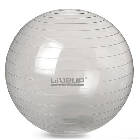 Bola Suíça de Pilates 65cm Transparente