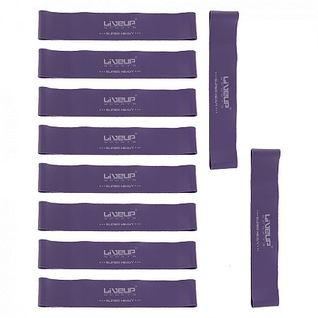 Mini Band Faixa Elástica Kit com 10 Super Forte Liveup Sports