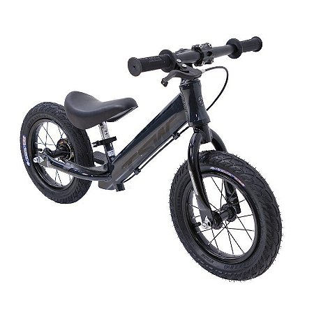 Bicicleta de Equilíbrio Infantil Sem Pedal TSW Motion Preta com Cinza