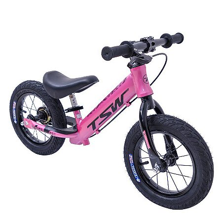 Bicicleta de Equilíbrio Infantil Sem Pedal TSW Motion Rosa