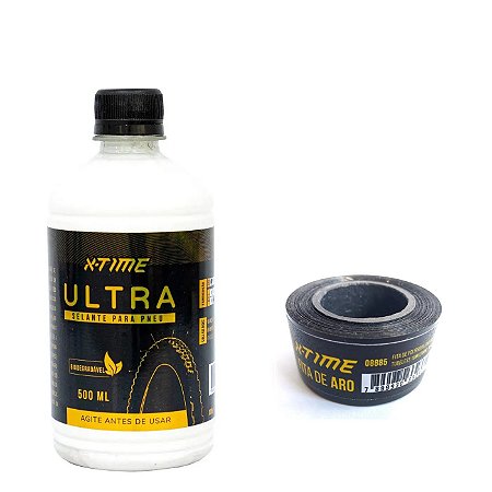 Líquido Selante 500ml E Fita De Aro Vedação Mtb 24mm X-Time
