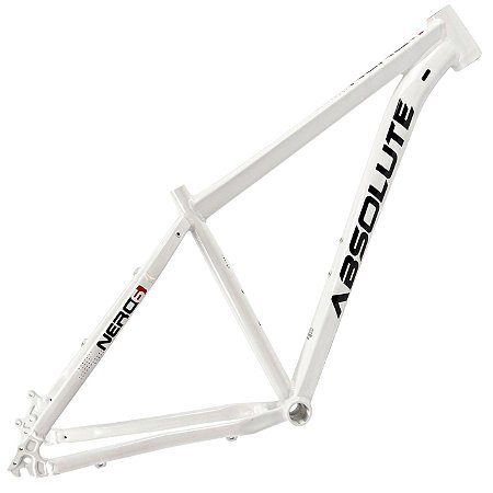 Quadro MTB 29 Absolute Nero 6 Branco Alumínio 6061 Cabeamento Interno