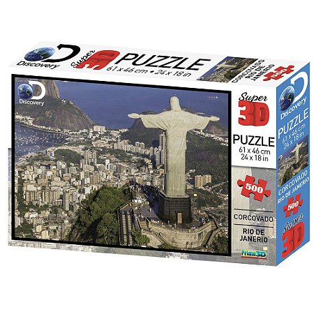 Quebra Cabeça 500 Peças 3D Rio de Janeiro Corcovado