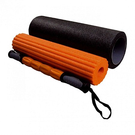 Rolo de Liberação Miofascial 3 em 1 para Pilates e Yoga 45cm - LiveUp