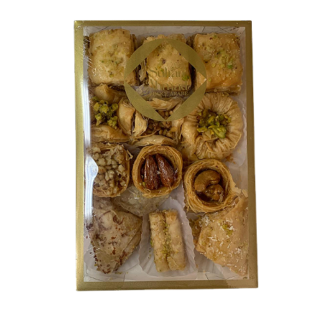 Baklava Doce Árabe Mix de Sabores Nozes, Amêndoa, Pistache e Grãos