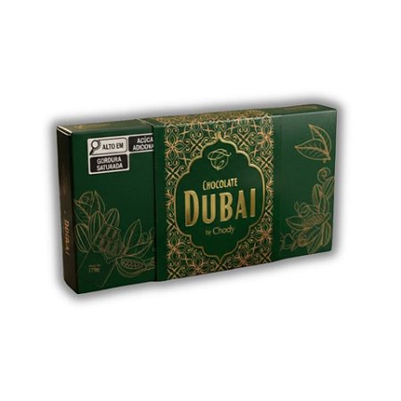 Chocolate Dubai Ao Leite Recheado com Pasta de Pistache by Chocly 175g Qualidade Premium