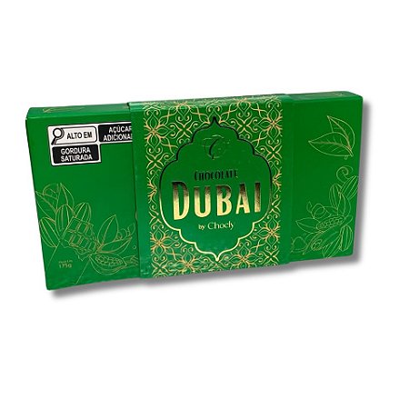 Chocolate Branco Dubai Recheado com Pistache by Chocly 175g Qualidade Premium