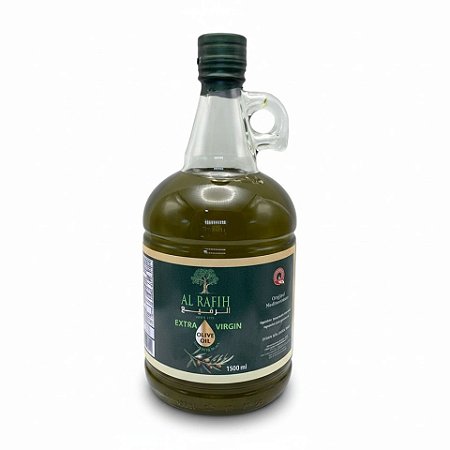 Azeite Al Rafih 1,5 Litros Oliva Extra virgem Prensado Frio 100% Puro Importado Líbano
