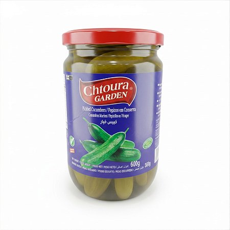 Pepino em Conserva no Vinagre 600g Chtoura Garden