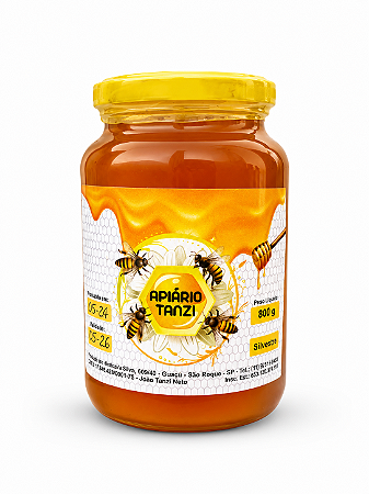 Mel Silvestre 100% Puro Apiário Tanzi 800g