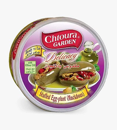 Berinjela Recheada em Conserva Marinada 350g Chtoura Garden