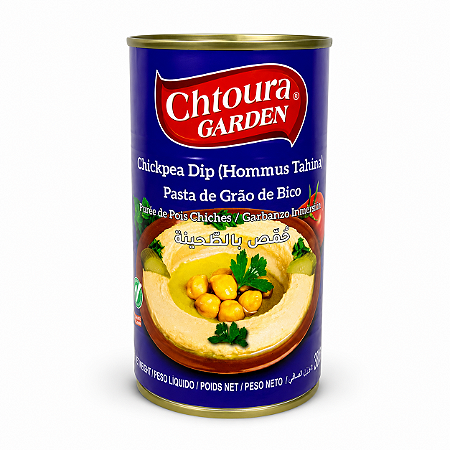 Homus Tahine Pasta de Grão de Bico 380g Chtoura Garden